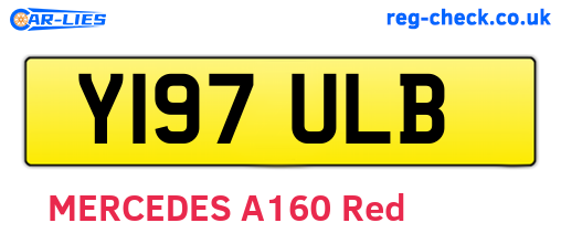 Y197ULB are the vehicle registration plates.