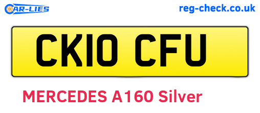 CK10CFU are the vehicle registration plates.