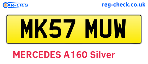 MK57MUW are the vehicle registration plates.