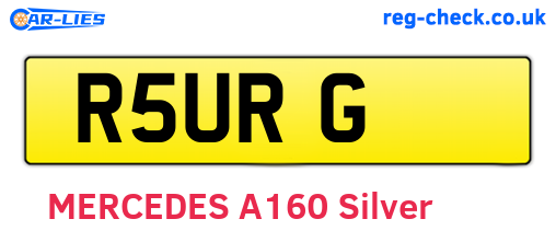 R5URG are the vehicle registration plates.