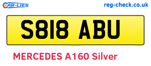 S818ABU are the vehicle registration plates.