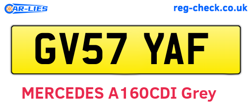 GV57YAF are the vehicle registration plates.