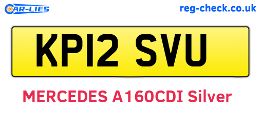 KP12SVU are the vehicle registration plates.