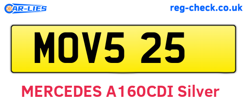 MOV525 are the vehicle registration plates.