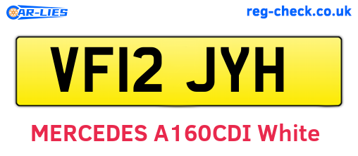 VF12JYH are the vehicle registration plates.