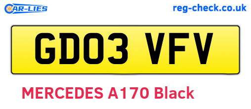 GD03VFV are the vehicle registration plates.