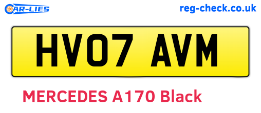 HV07AVM are the vehicle registration plates.