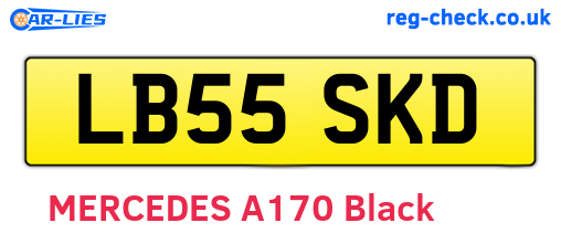 LB55SKD are the vehicle registration plates.
