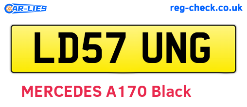 LD57UNG are the vehicle registration plates.