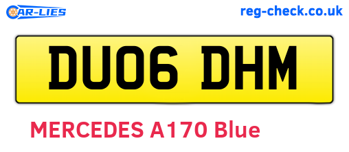 DU06DHM are the vehicle registration plates.