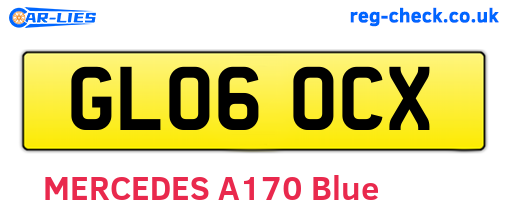 GL06OCX are the vehicle registration plates.