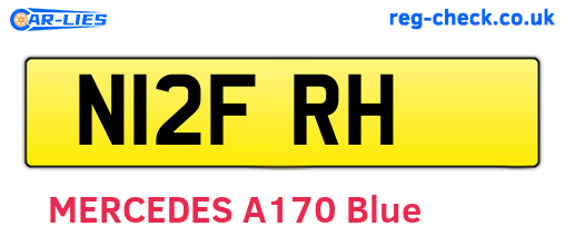 N12FRH are the vehicle registration plates.