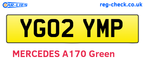 YG02YMP are the vehicle registration plates.