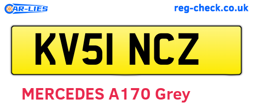 KV51NCZ are the vehicle registration plates.