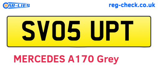 SV05UPT are the vehicle registration plates.
