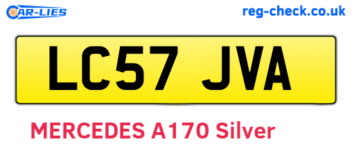 LC57JVA are the vehicle registration plates.