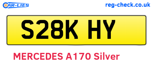 S28KHY are the vehicle registration plates.