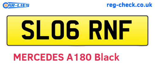 SL06RNF are the vehicle registration plates.