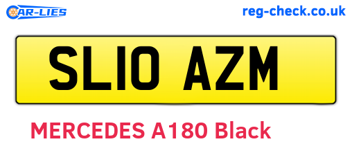 SL10AZM are the vehicle registration plates.