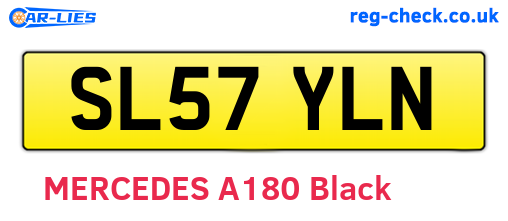 SL57YLN are the vehicle registration plates.