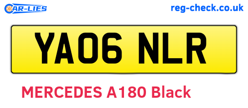 YA06NLR are the vehicle registration plates.