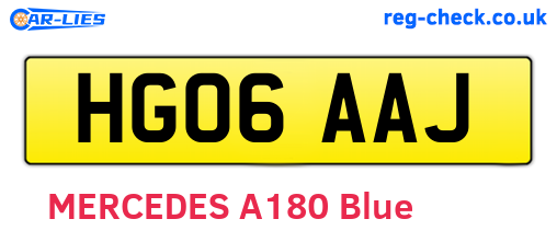 HG06AAJ are the vehicle registration plates.