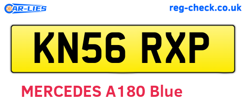 KN56RXP are the vehicle registration plates.