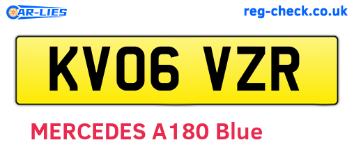 KV06VZR are the vehicle registration plates.