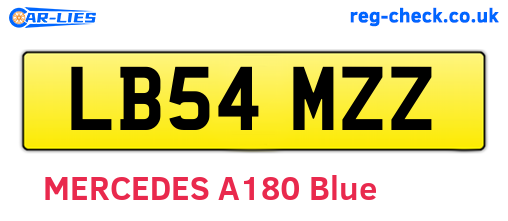 LB54MZZ are the vehicle registration plates.
