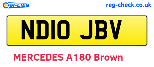 ND10JBV are the vehicle registration plates.