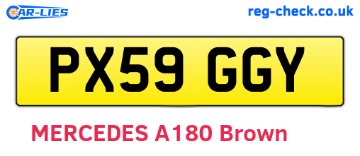 PX59GGY are the vehicle registration plates.