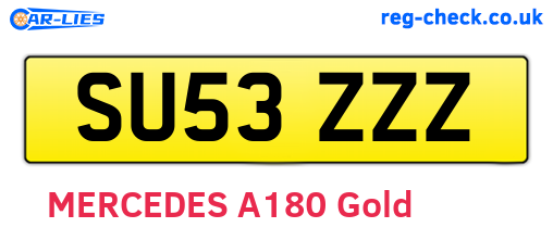 SU53ZZZ are the vehicle registration plates.