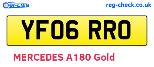 YF06RRO are the vehicle registration plates.
