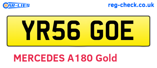 YR56GOE are the vehicle registration plates.