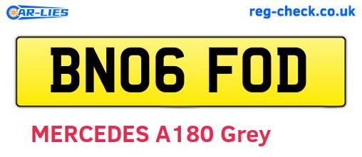 BN06FOD are the vehicle registration plates.