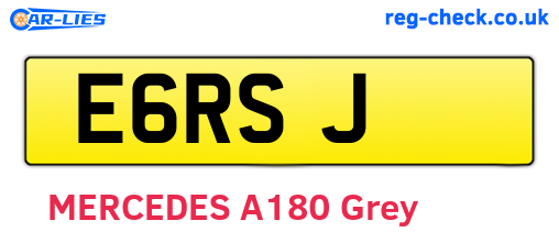 E6RSJ are the vehicle registration plates.