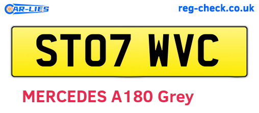 ST07WVC are the vehicle registration plates.