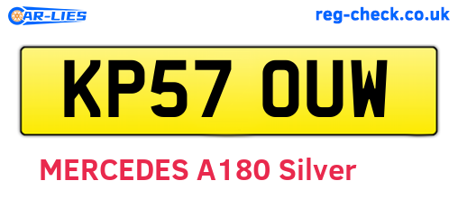 KP57OUW are the vehicle registration plates.