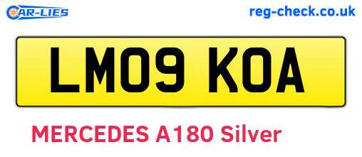 LM09KOA are the vehicle registration plates.