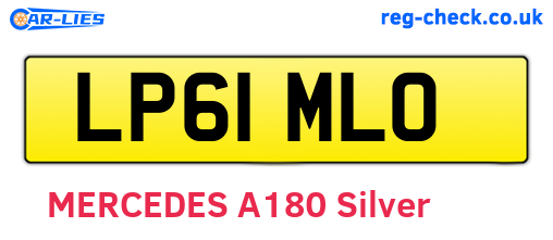 LP61MLO are the vehicle registration plates.