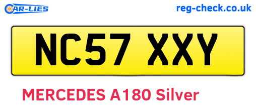NC57XXY are the vehicle registration plates.
