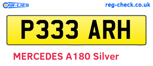 P333ARH are the vehicle registration plates.