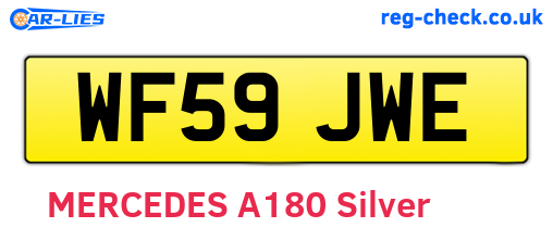 WF59JWE are the vehicle registration plates.