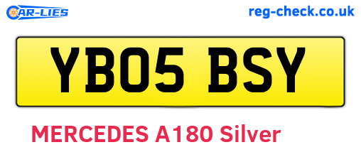 YB05BSY are the vehicle registration plates.