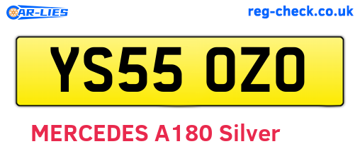 YS55OZO are the vehicle registration plates.