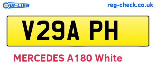V29APH are the vehicle registration plates.