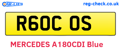 R60COS are the vehicle registration plates.