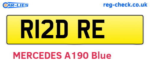 R12DRE are the vehicle registration plates.