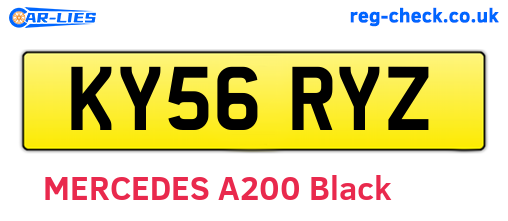 KY56RYZ are the vehicle registration plates.