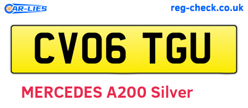 CV06TGU are the vehicle registration plates.